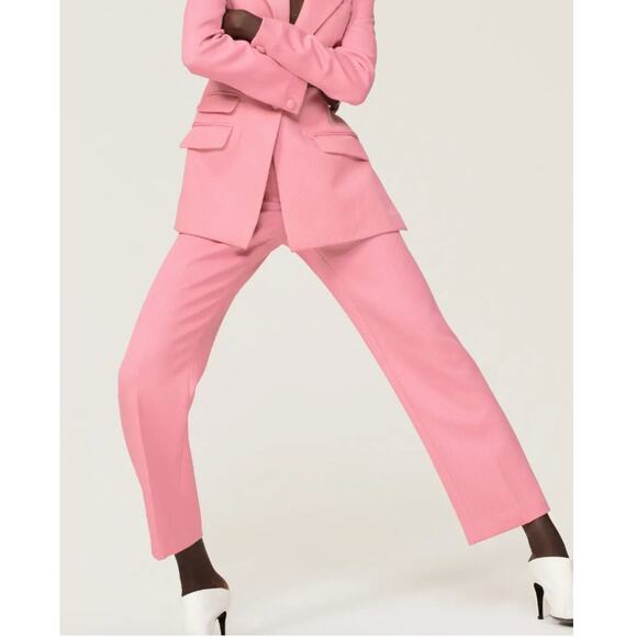 Thebe Magugu Pants Womens Large Pink Cigarette Trousers Wool - Picture 1 of 11